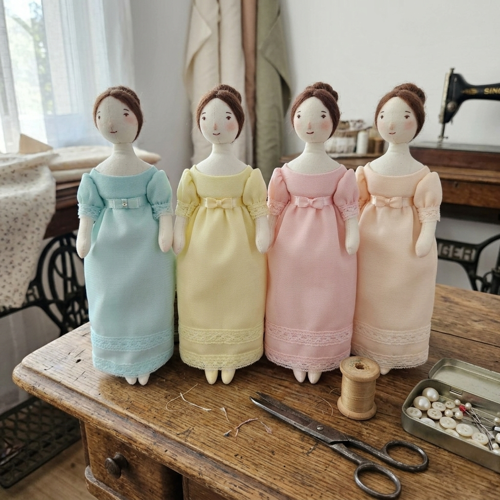Pastel Empire Dress Pattern for Victorian Doll (New Body Included) Tutorial