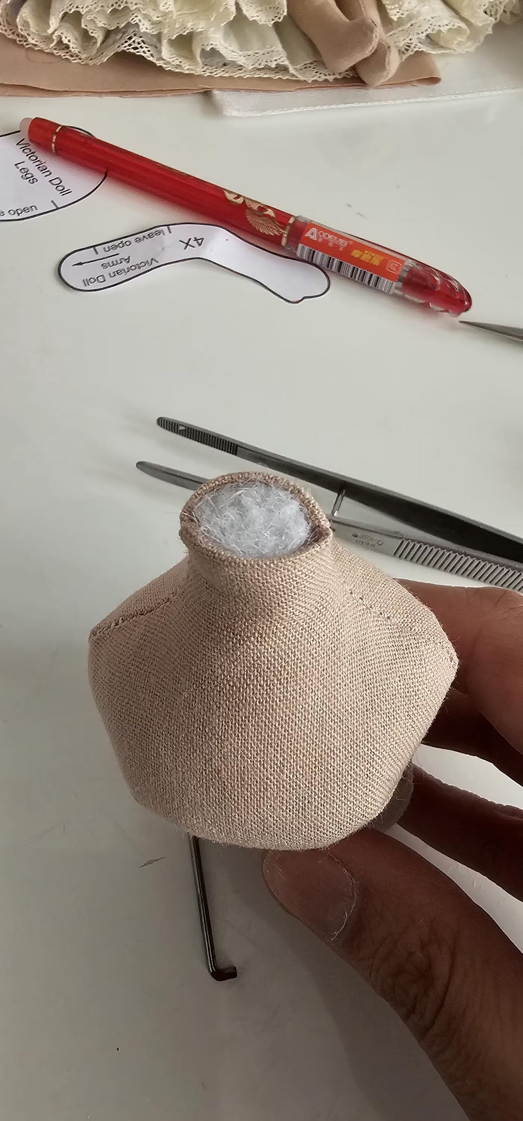 Victorian Doll Body & Dress Pattern Step-by-Step Tutorial