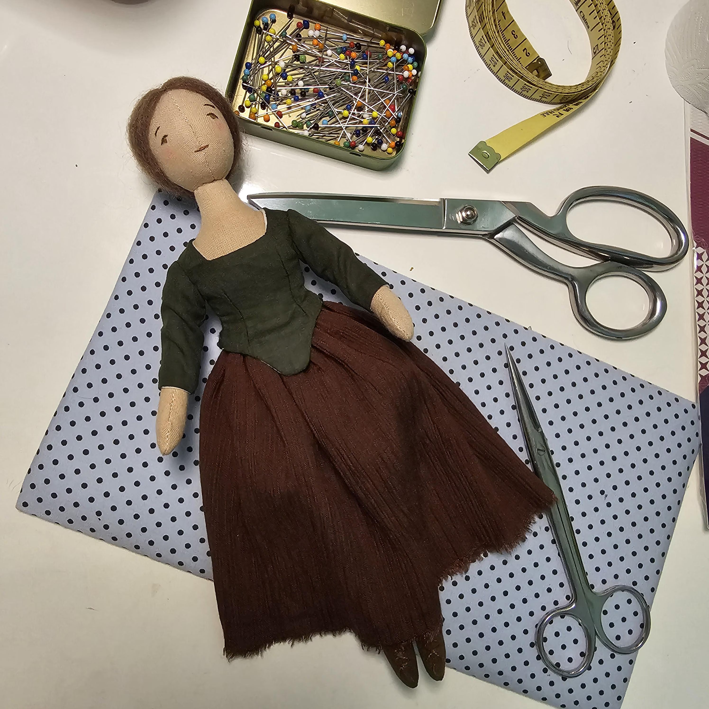 18th Century Dress Pattern for Victorian Doll Tutorial