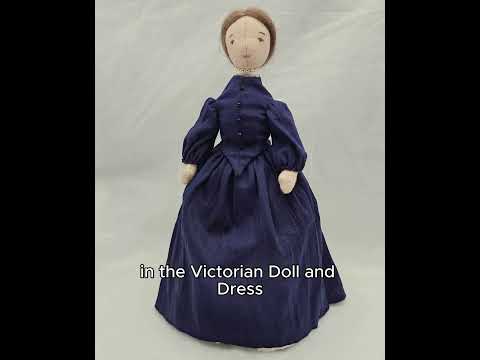 Mid Victorian Doll Dress Pattern for Victorian Doll Tutorial